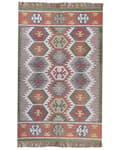 Miniatyrbild 4 av 7: Matta Flerfärgad 140 x 200 cm Syntetiskt Material Dekorativa Tofsar Indisk Stil Inomhus Utomhus