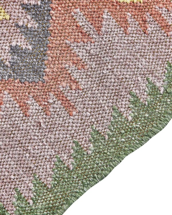 Matta Flerfärgad 140 x 200 cm Syntetiskt Material Dekorativa Tofsar Indisk Stil Inomhus Utomhus