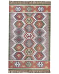 Miniatyrbild 1 av 7: Matta Flerfärgad 140 x 200 cm Syntetiskt Material Dekorativa Tofsar Indisk Stil Inomhus Utomhus