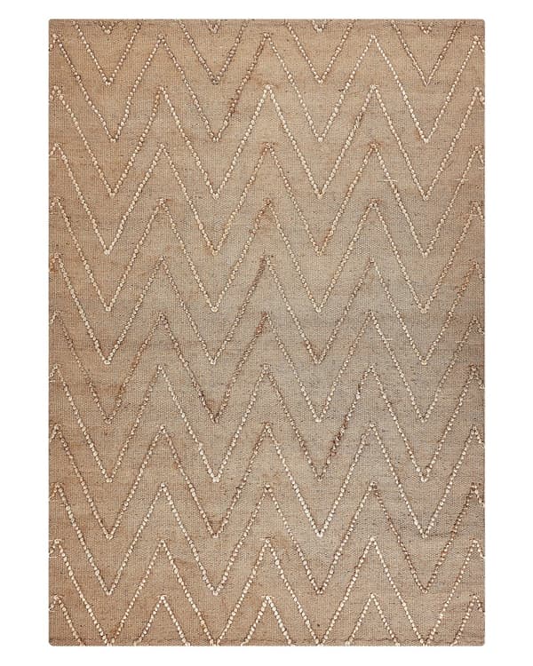 Matto beige 160 x 230 cm juutti puuvilla suorakulmio käsintehty geometrinen kuviointi boho