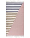Pikkukuva 4 / 7: Matto monivärinen 80 x 150 cm villa juutti raidallinen suorakulmio käsintehty boho