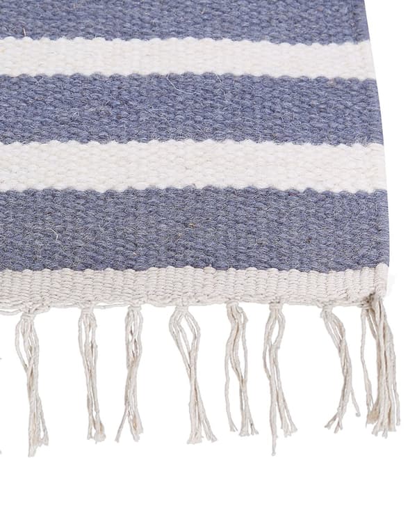 Matta Flerfärgad Ull Jute 160 x 230 cm Rektangulär Handvävd med Tofsar Modern Design