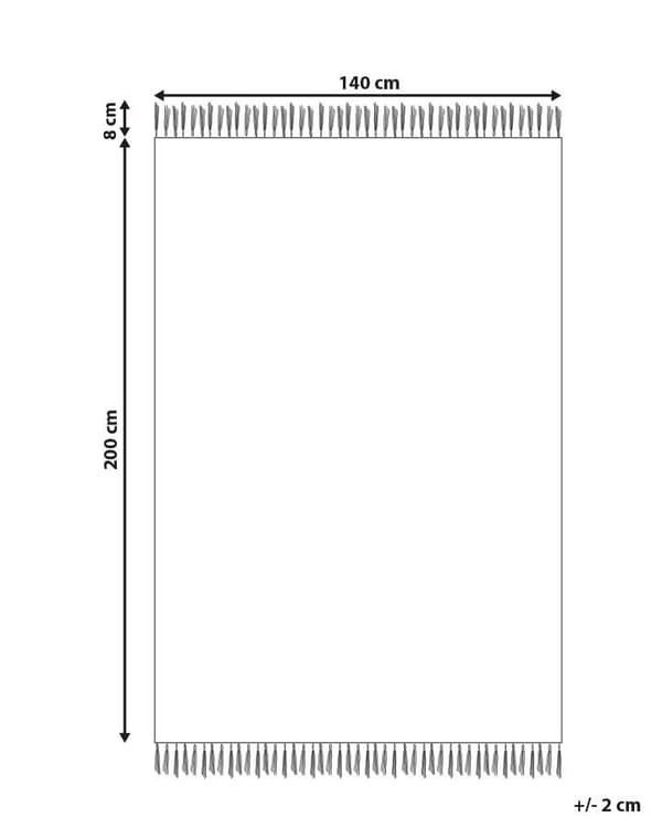 Område Tæppe Multifarvet Uld og Jute 140 x 200 cm Rektangulært Håndvævet med Kvaster Moderne Design