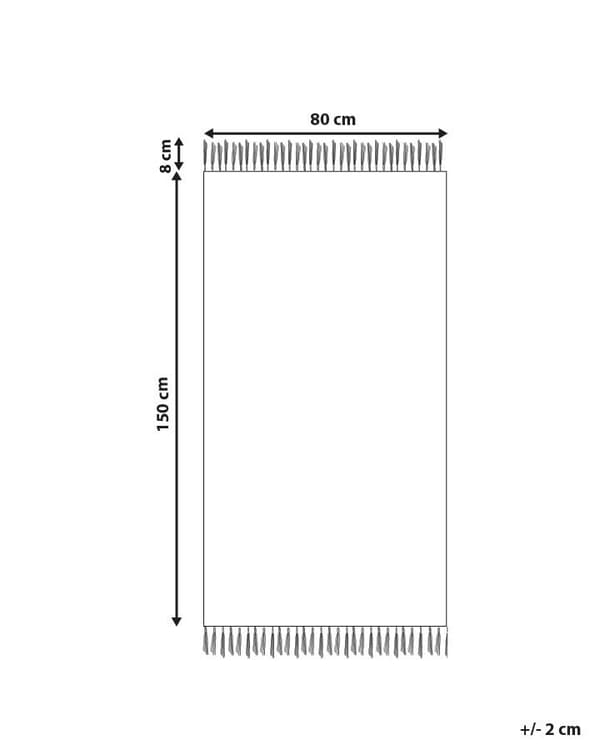Matta Flerfärgad Ull Jute 80 x 150 cm Rektangulär Handvävd med Tofsar Modern Design