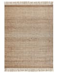 Miniatyrbillede 6 af 9: Område Tæppe Beige Jute 160 x 230 cm Rektangulært med Kvaster Geometrisk Mønster Håndvævet Boho Style Soveværelse Stue