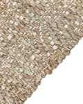 Miniatyrbillede 9 af 9: Område Tæppe Beige Jute 160 x 230 cm Rektangulært med Kvaster Geometrisk Mønster Håndvævet Boho Style Soveværelse Stue