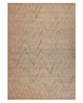 Miniatyrbilde 4 av 7: Teppe Beige Jute Bomull 140 x 200 cm Geometrisk mønster Håndvevd Boho Stue Soverom
