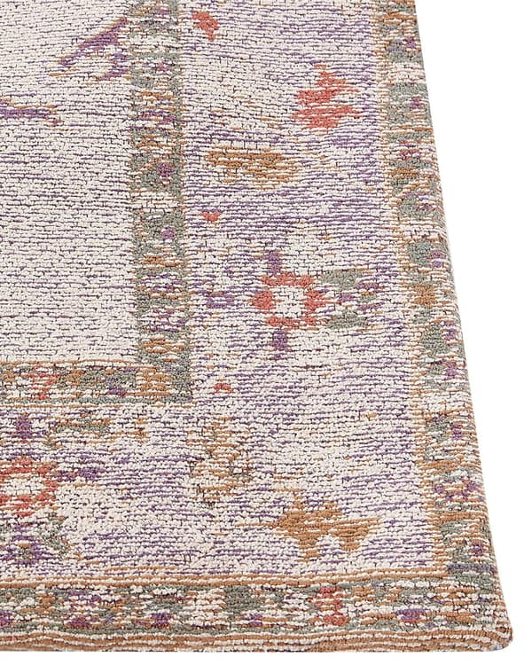 Matto beige 80 x 300 cm puuvilla polyesteri suorakulmio itämainen kuvio retro