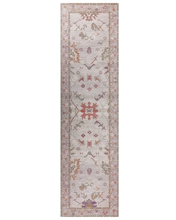 Matto beige 80 x 300 cm puuvilla polyesteri suorakulmio itämainen kuvio retro