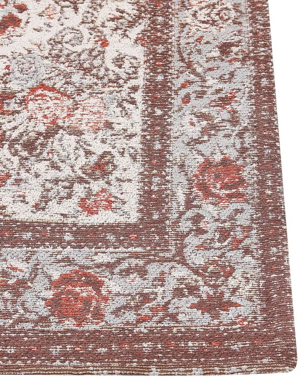 Matto monivärinen puuvilla polyesteri 160 x 230 cm kukkakuvio perinteinen vintage-tyyli