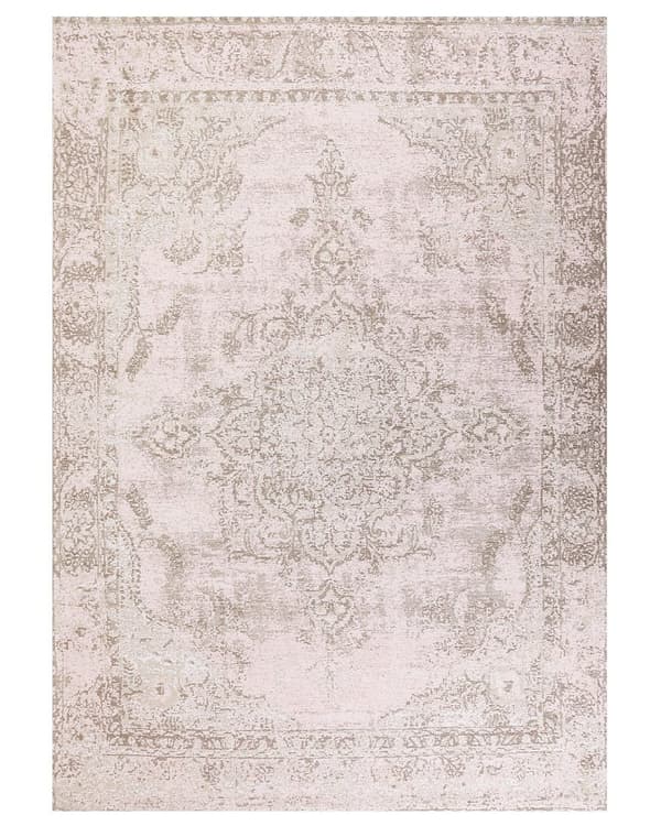 Matto vaaleanpunainen puuvilla polyesteri 160 x 230 cm orientaalinen kuvio vintage-tyyli