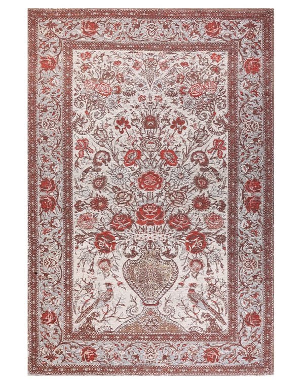 Matto monivärinen puuvilla polyesteri 200 x 300 cm kukkakuvio perinteinen vintage-tyyli