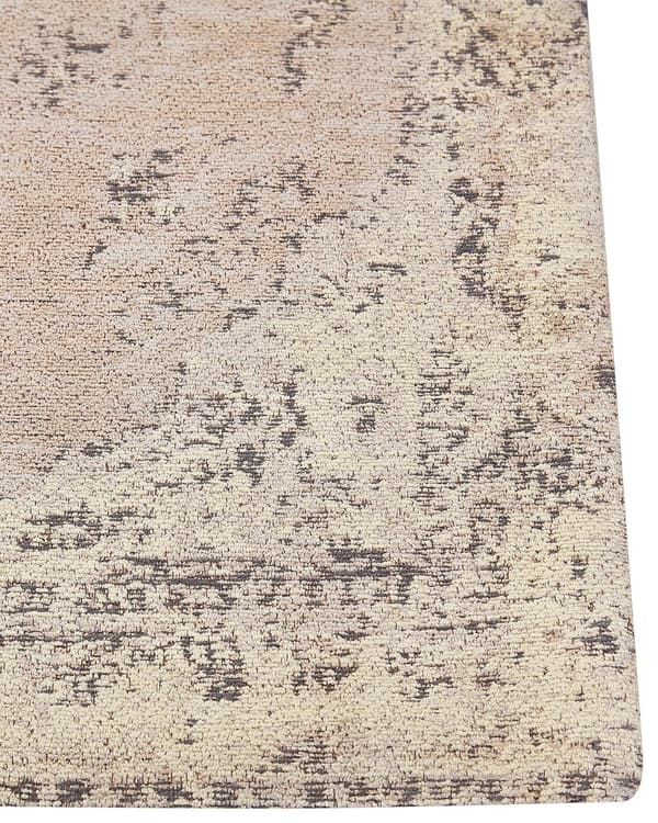 Matto beige puuvilla polyesteri 80 x 150 cm orientaalinen kuvio vintage-tyyli