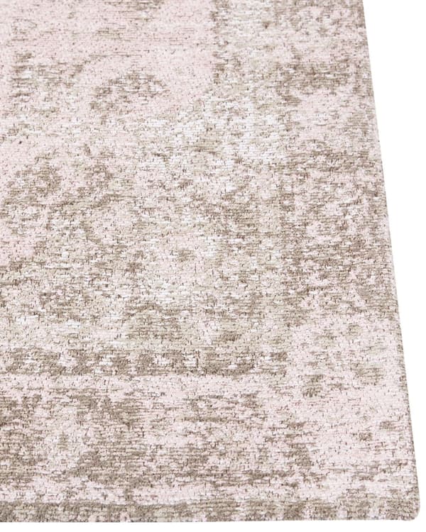Matto vaaleanpunainen puuvilla polyesteri 80 x 150 cm orientaalinen kuvio vintage-tyyli