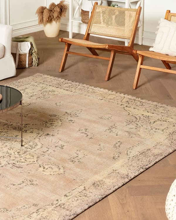 Rektangulært område tæppe 200 x 300 cm med distressed orientalsk mønster