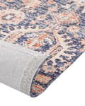 Miniatyrbillede 6 af 8: Løbetæppe blå og rød bomuld 80 x 300 cm rektangulært orientalsk mønster Boho stil gang