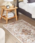 Pikkukuva 2 / 6: Matto beige/ruskea synteettinen materiaali 80 x 150 cm orientaalinen kuviointi perinteinen vintage-tyyli