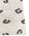 Miniatyrbillede 4 af 6: Gulvtæppe Beige Sort Bomuld 160 x 230 cm Moderne Løs Fladvævet Bomuldstæppe Mønstret Kort Luv Tæppe til under Sofabord Tilbehør