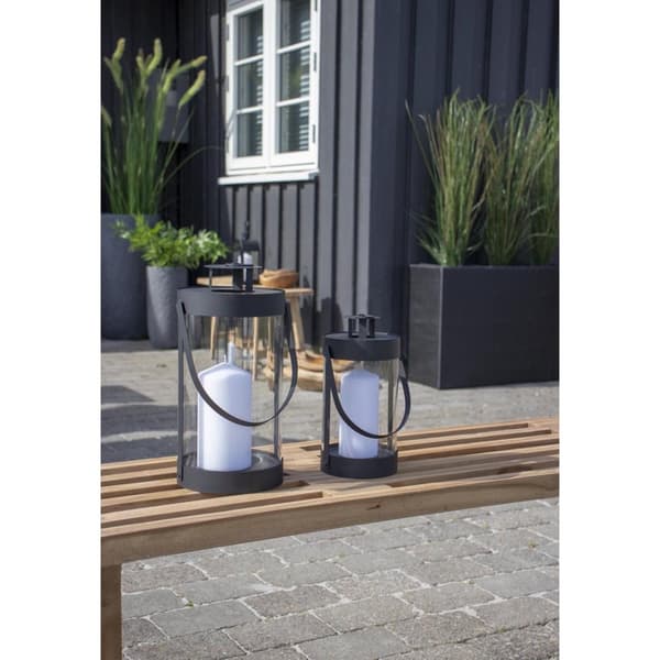 Bondi lampe lykt sett med 2 svart.