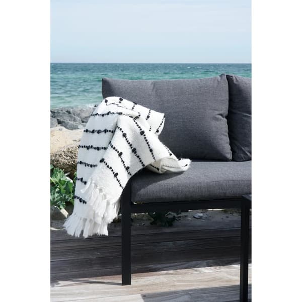 Tinto pledd 130x170cm svart,hvit.