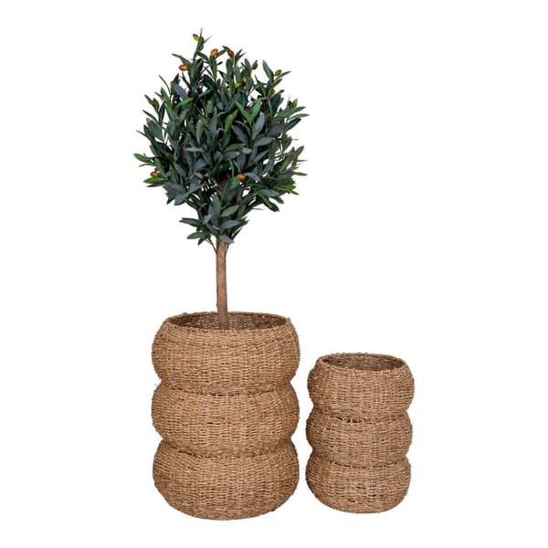 Sarbas korg Ø25/35cm set med 2 natur.