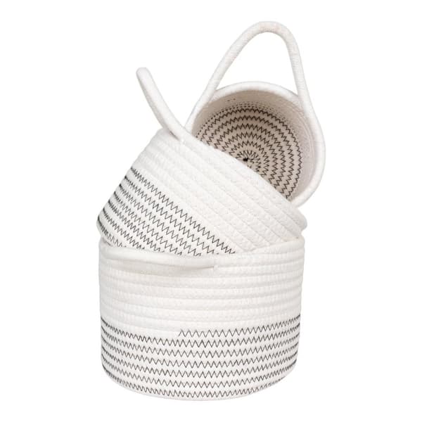 Algar korg Ø13/17/20cm set med 3 vit.