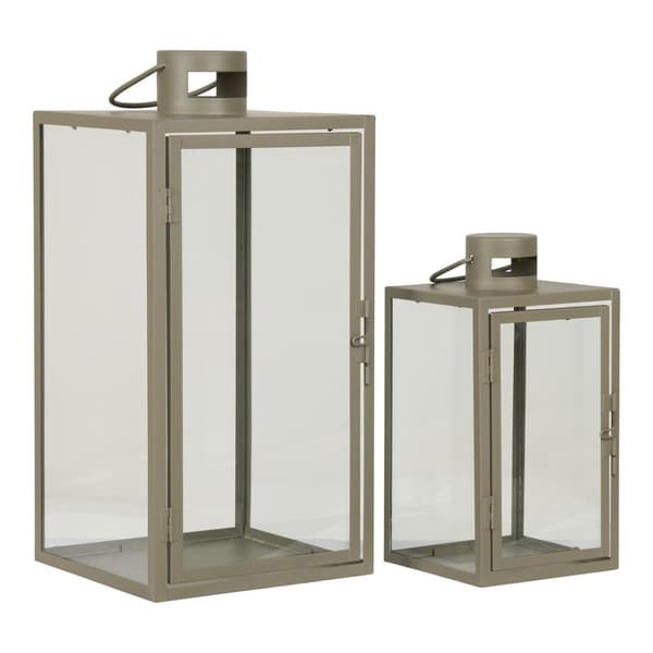 Corfu lampa lykta set med 2 grön.