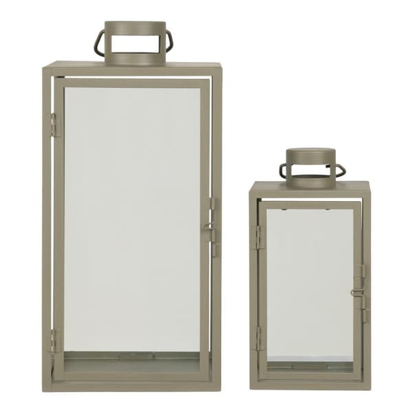 Corfu lampa lykta set med 2 grön.