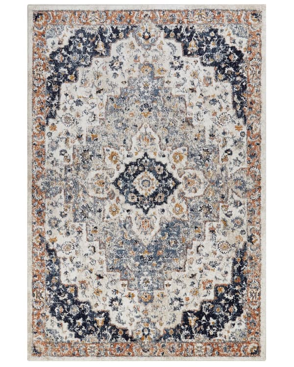 Matto beige/sininen monivärinen polypropeeni polyesteri 200 x 300 cm orientaalinen kuvio vintage-tyyli