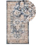 Pikkukuva 1 / 7: Matto beige/sininen polypropeeni polyesteri 80 x 150 cm orientaalinen kuvio vintage-tyyli