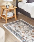 Pikkukuva 2 / 7: Matto beige/sininen polypropeeni polyesteri 80 x 150 cm orientaalinen kuvio vintage-tyyli