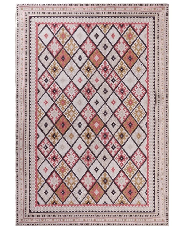 Matta Flerfärgad Bomull 160 x 230 cm Modern Geometriskt Mönster Mjuk Heminredning