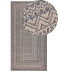 Miniatyrbild 1 av 7: Matta Beige och Grå Juteblandning 80 x 150 cm Modern Geometriskt Mönster Mjuk Heminredning