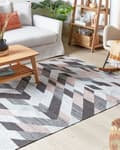 Miniatyrbilde 2 av 7: Teppe Flerfarget Jute 160 x 230 cm Rektangulært med dusker Håndvevd Boho Stue Soverom