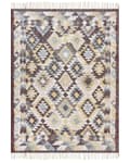 Miniatyrbilde 4 av 7: Teppe Flerfarget Jute 160 x 230 cm Rektangulært med dusker Håndvevd Boho Stue Soverom