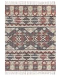 Miniatyrbilde 4 av 7: Teppe Flerfarget Jute 160 x 230 cm Rektangulært Geometrisk Mønster Håndvevd Boho Stue Soverom