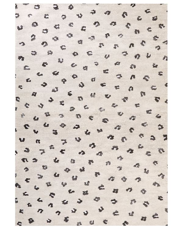 Matta Ljusbeige Bomull 160 x 230 cm Rektangulär Djurmotiv Modern
