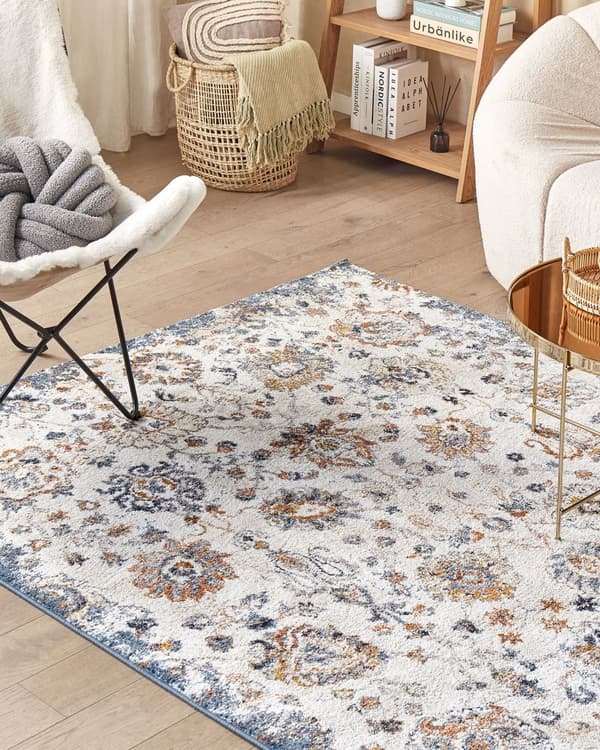 Matta Flerfärgad Syntetiskt Material 200 x 300 cm Orientaliskt Mönster Jutebaksida Vintage Traditionell Vardagsrum Sovrum