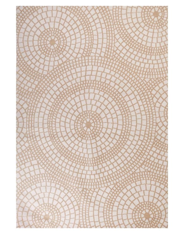Matto beige/valkoinen juutti 200 x 300 cm neliskulmainen geometrinen kuvio boho-tyyli