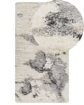 Miniatyrbilde 1 av 7: Teppe Hvit Grå 80 x 150 cm Shaggy Abstrakt mønster Tradisjonell stil Boho Stue Soverom Dekorativt