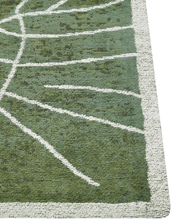 Matta Grön 200 x 300 cm Bohemisk Modern Monsteralöv Mönster Motiv