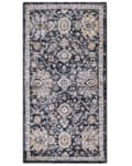 Pikkukuva 4 / 7: Matto sininen/beige 80 x 150 cm orientaalinen kuvio kulunut viimeistely vintage tyyli
