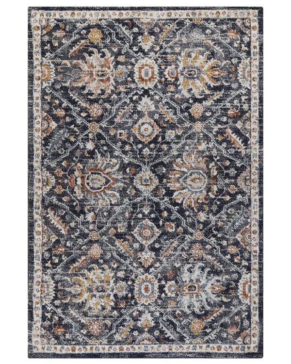 Gulvtæppe Blå Beige Polypropylen 200 x 300 cm Blød Orientalsk Tæppe Vintage Design Løs Luvtæppe under Spisebord og Soveværelse