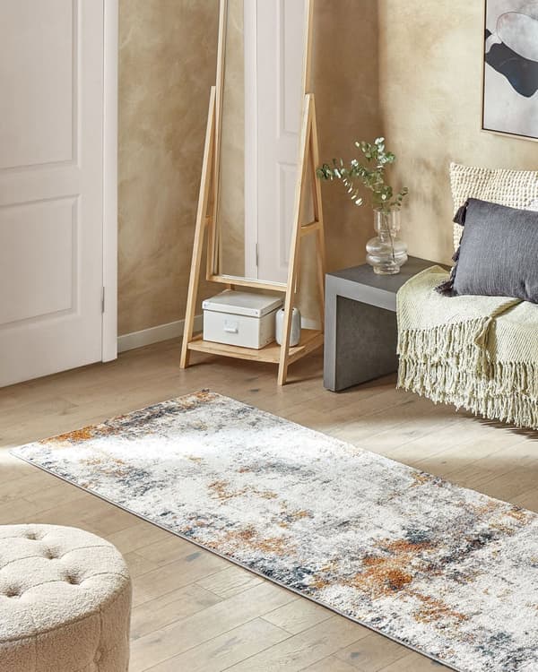 Område Tæppe Grå 80 x 300 cm Orientalsk Distressed Stue Soveværelse