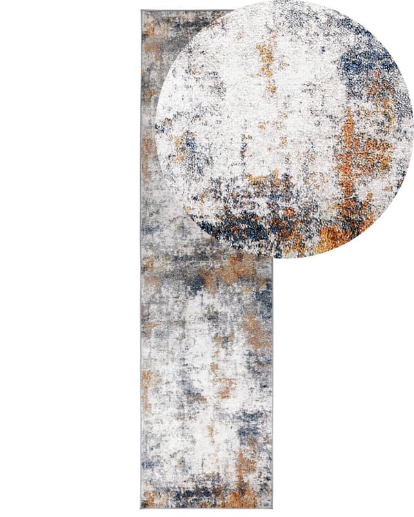 Område Tæppe Grå 80 x 300 cm Orientalsk Distressed Stue Soveværelse