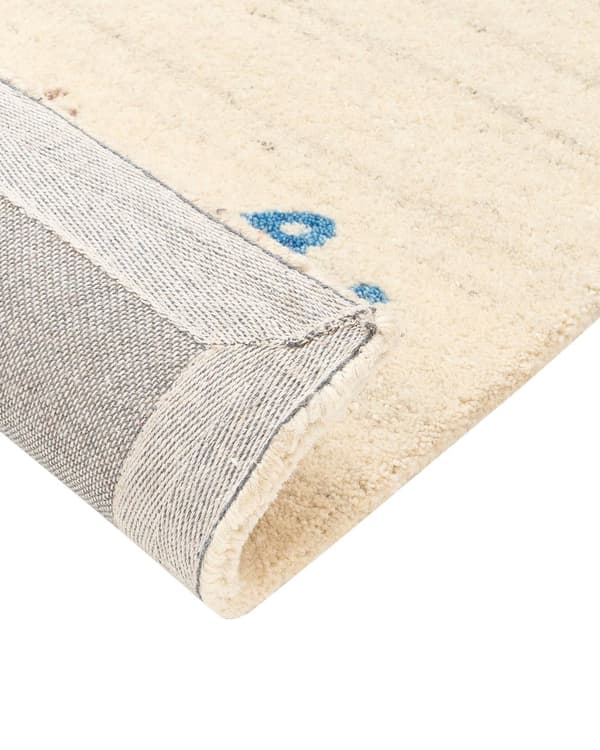 Matto beige 140 x 200 cm villa luontokuvio suorakulmio matala nukka käsin tuftattu rustiikkinen Gabbeh