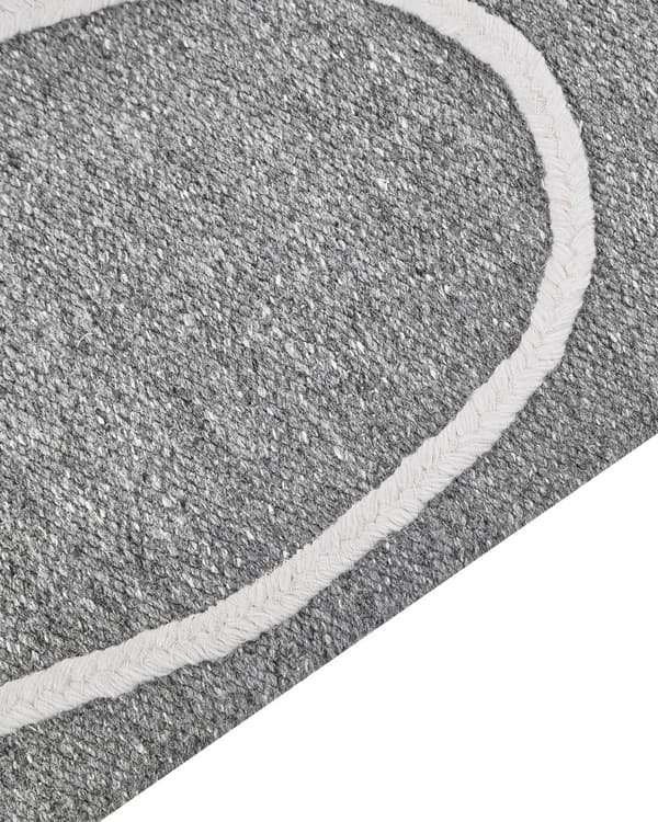 Gulvteppe Grå Polyester 80 x 150 cm Rektangulær Abstrakt mønster med dusker Boho Innendørs Utendørs
