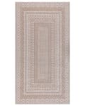 Miniatyrbilde 4 av 7: Gulvteppe Beige Hvit Jute 80 x 150 cm Moderne Geometrisk mønster Myk Hjemmeinnredning