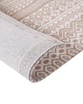 Miniatyrbilde 7 av 7: Gulvteppe Beige Hvit Jute 80 x 150 cm Moderne Geometrisk mønster Myk Hjemmeinnredning