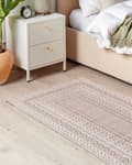 Miniatyrbilde 2 av 7: Gulvteppe Beige Hvit Jute 80 x 150 cm Moderne Geometrisk mønster Myk Hjemmeinnredning